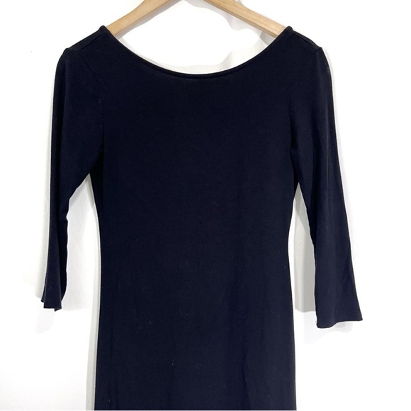 Lulu's Black 3/4 Sleeve Long Sleeve Dress - Picture 4 of 9